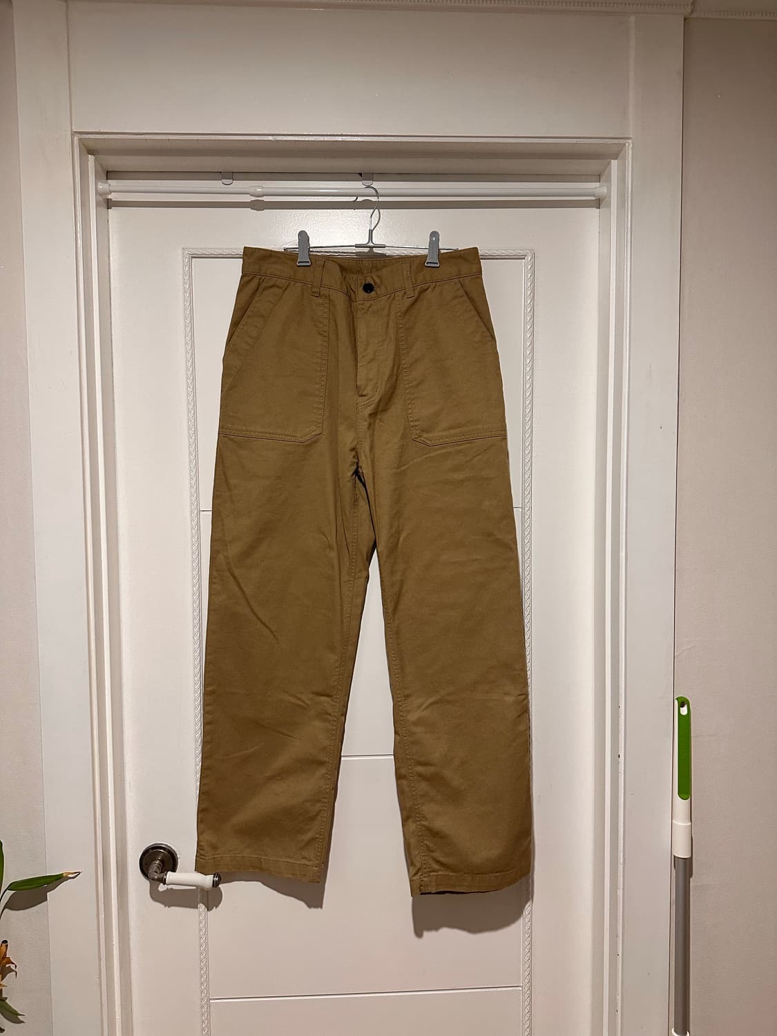 유니폼브릿지 코튼 퍼티그 팬츠 레귤러핏 베이지 L사이즈 상품이미지4