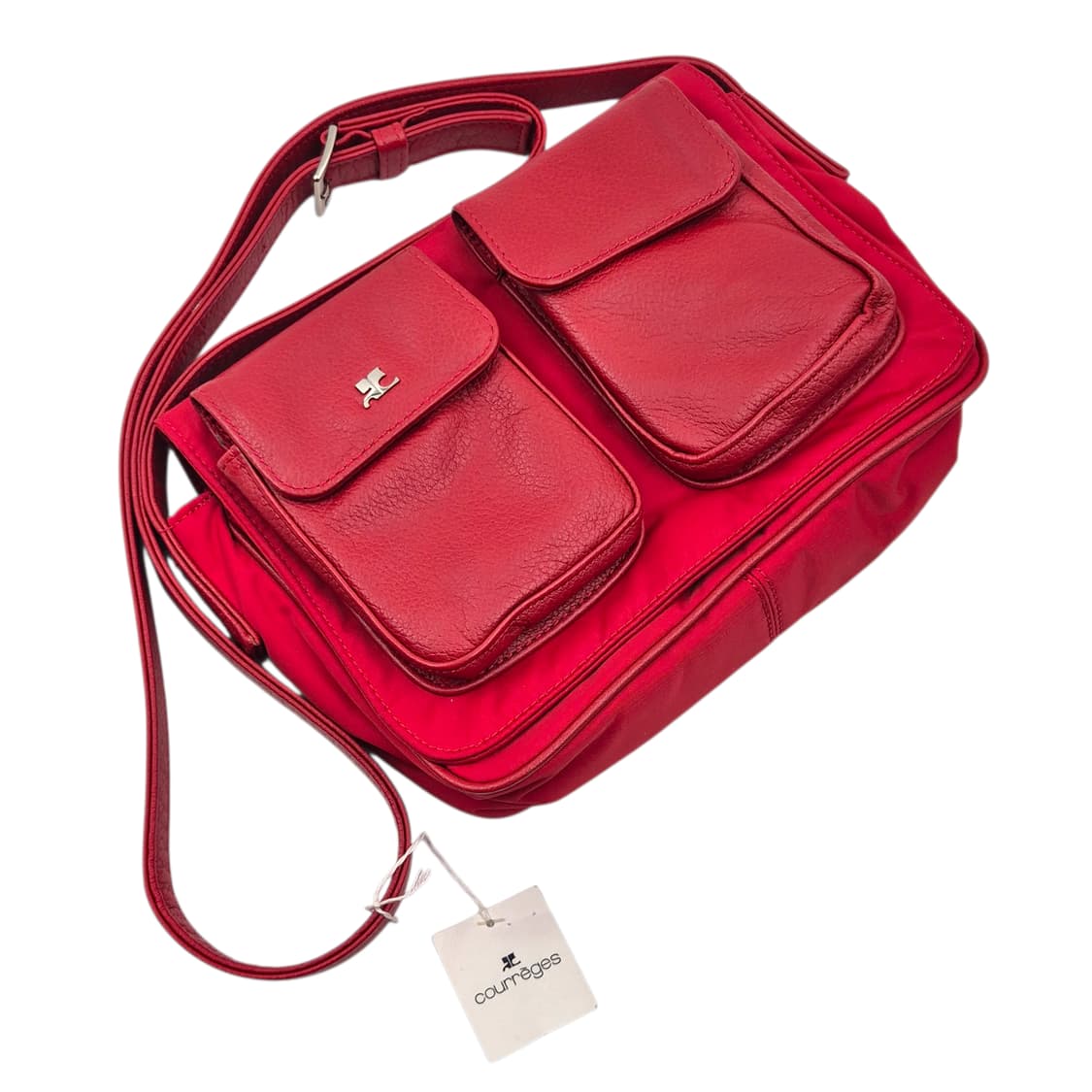 90s 꾸레쥬 레더 포켓 벨트 카메라백 상품이미지3