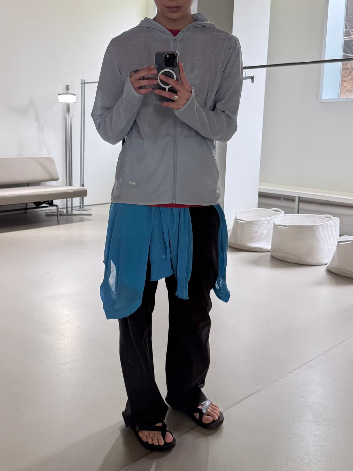 M) 아모멘토 sheer round cardigan 상품이미지5