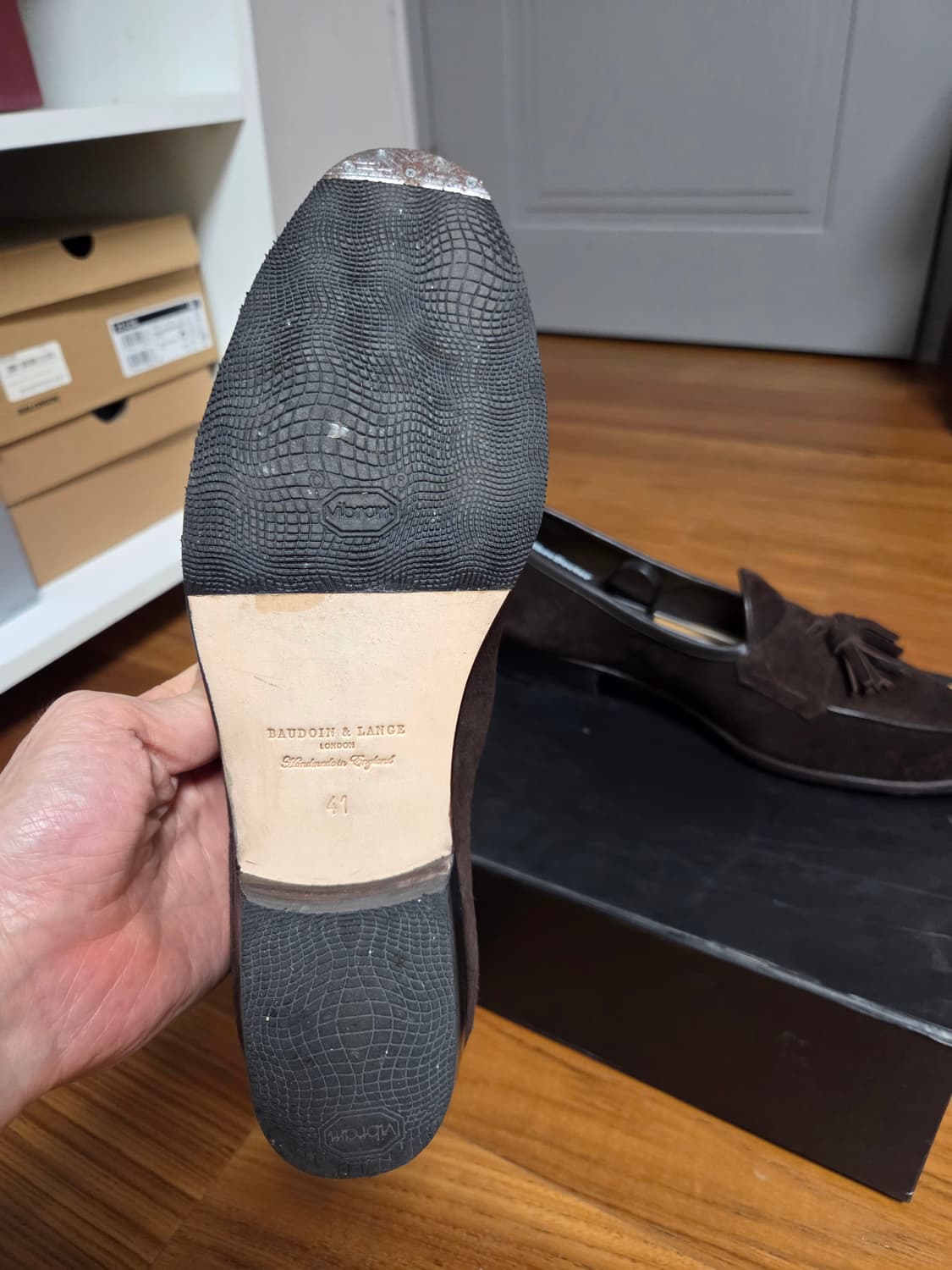 Baudoin & Lange 스웨이드 태슬 로퍼 브라운 상품이미지4