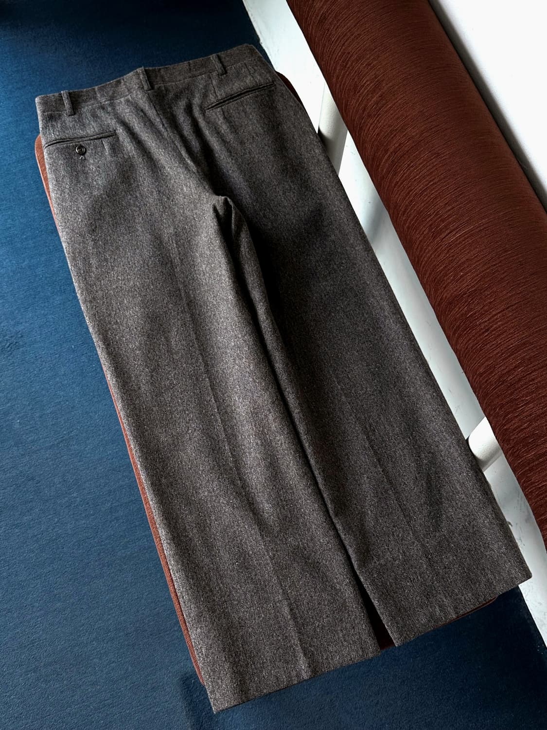 Tweed design 2 tuck wide straight slacks 상품이미지5