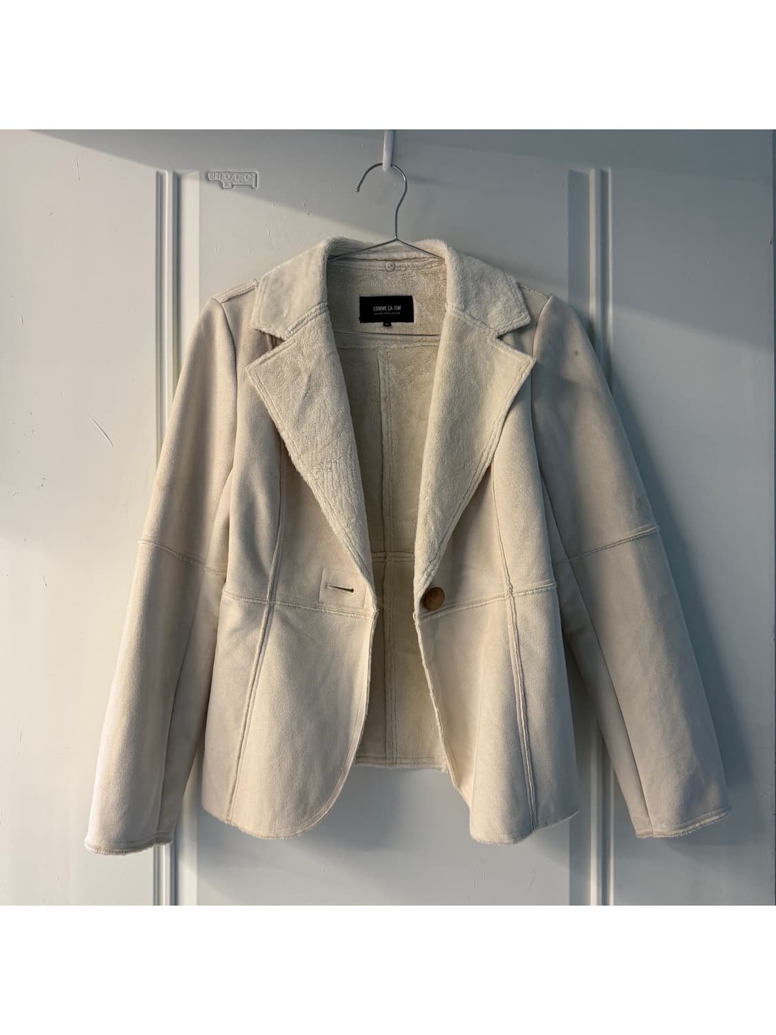 일본빈티지 화이트 무스탕 자켓 상품이미지1