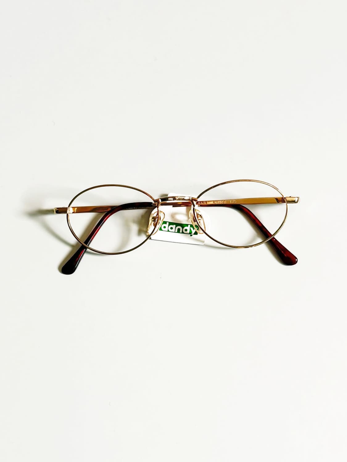 90s DANDY 골드 슬림 오벌 메탈 프레임 빈티지 안경 상품이미지1