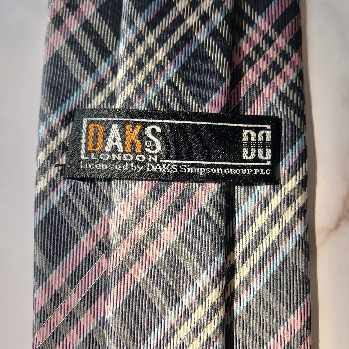 DAKS 닥스 실크 그레이 체크 넥타이 9.5cm B등급 e816 상품이미지7