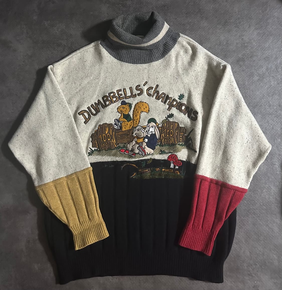 90s 카스텔바작 SPORT 캐릭터 터틀넥 니트 상품이미지1