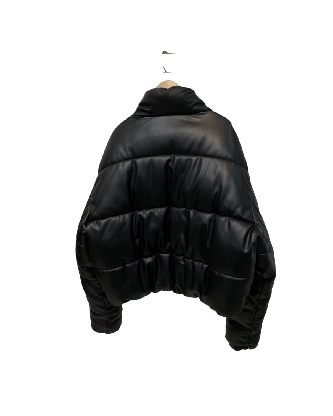 자라 블랙 레더 크롭 패딩 L 상품이미지2