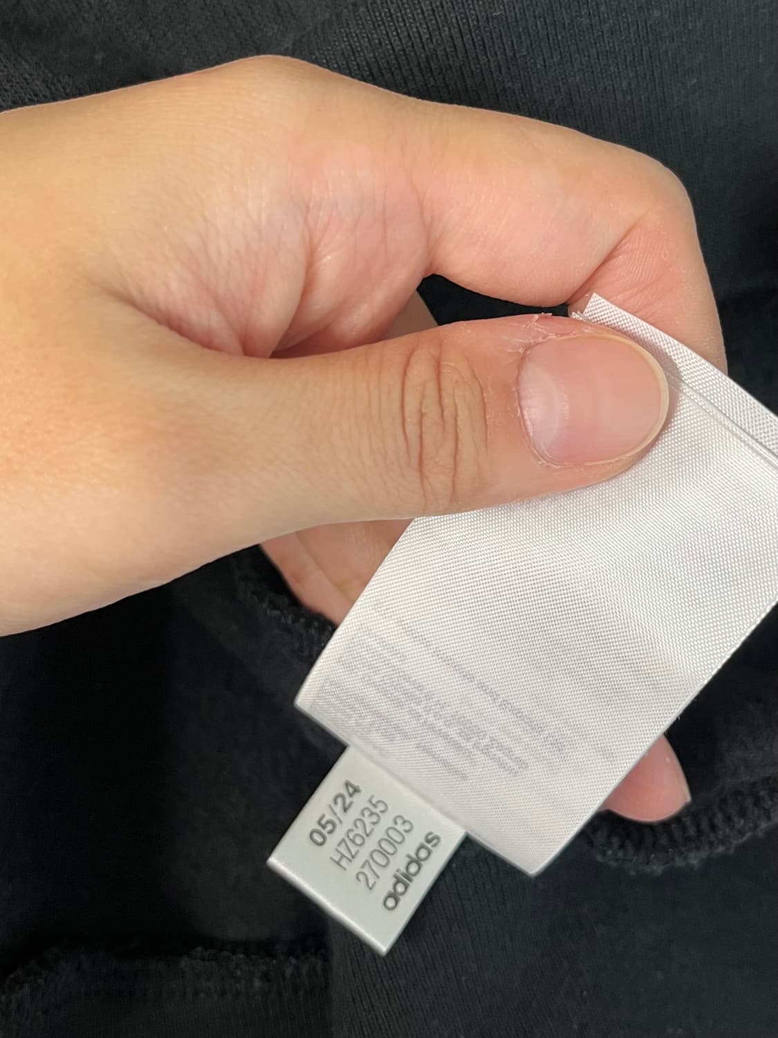 L) 아디다스 트랙탑 반집업 기모 맨투맨 블랙 상품이미지5