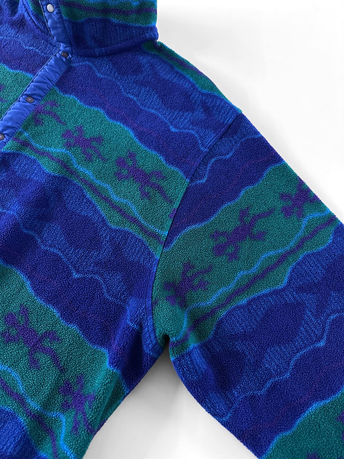 90s 빈티지 엘엘빈 애니멀 모티브 패턴 스냅 플리스 상품이미지6