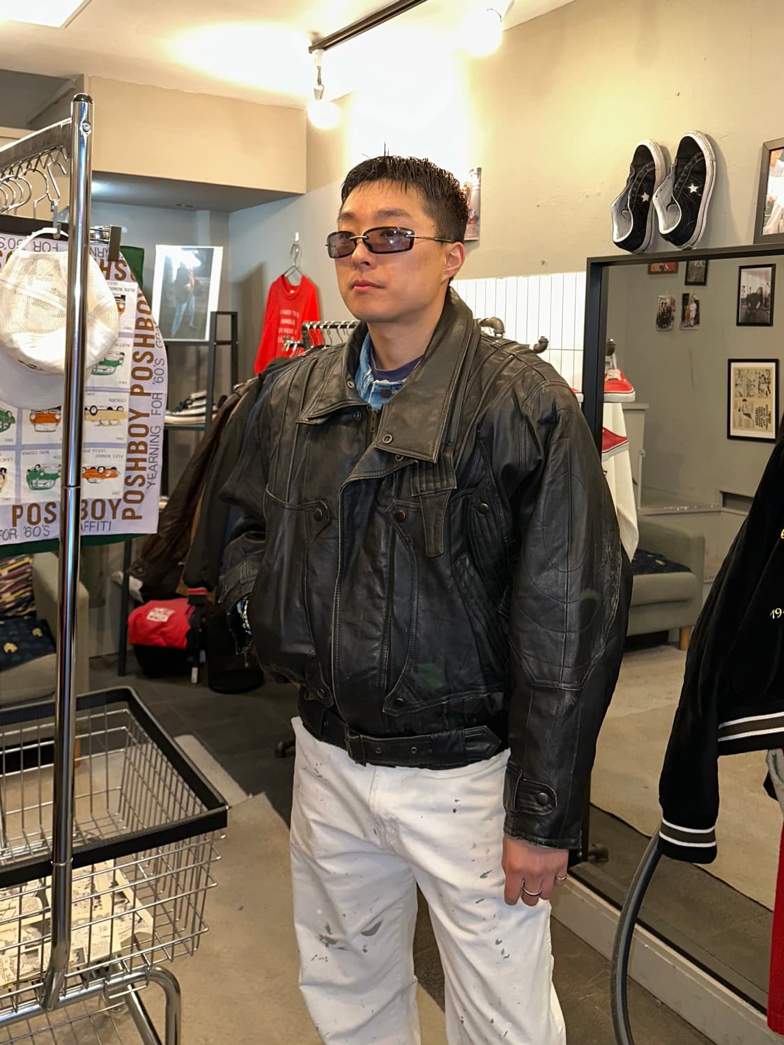 90’s Japanese shell leather utility JK 상품이미지2