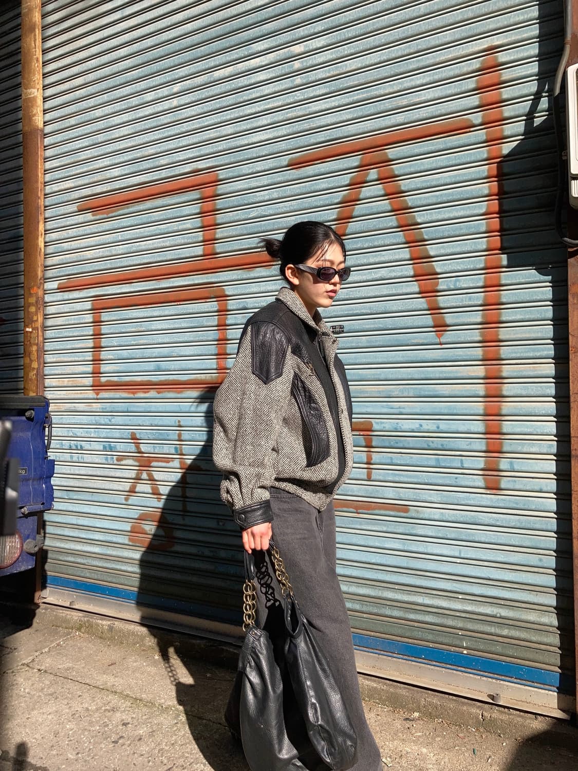 REDOX 울 헤링본 × 양가죽 하이브리드 자켓  상품이미지3