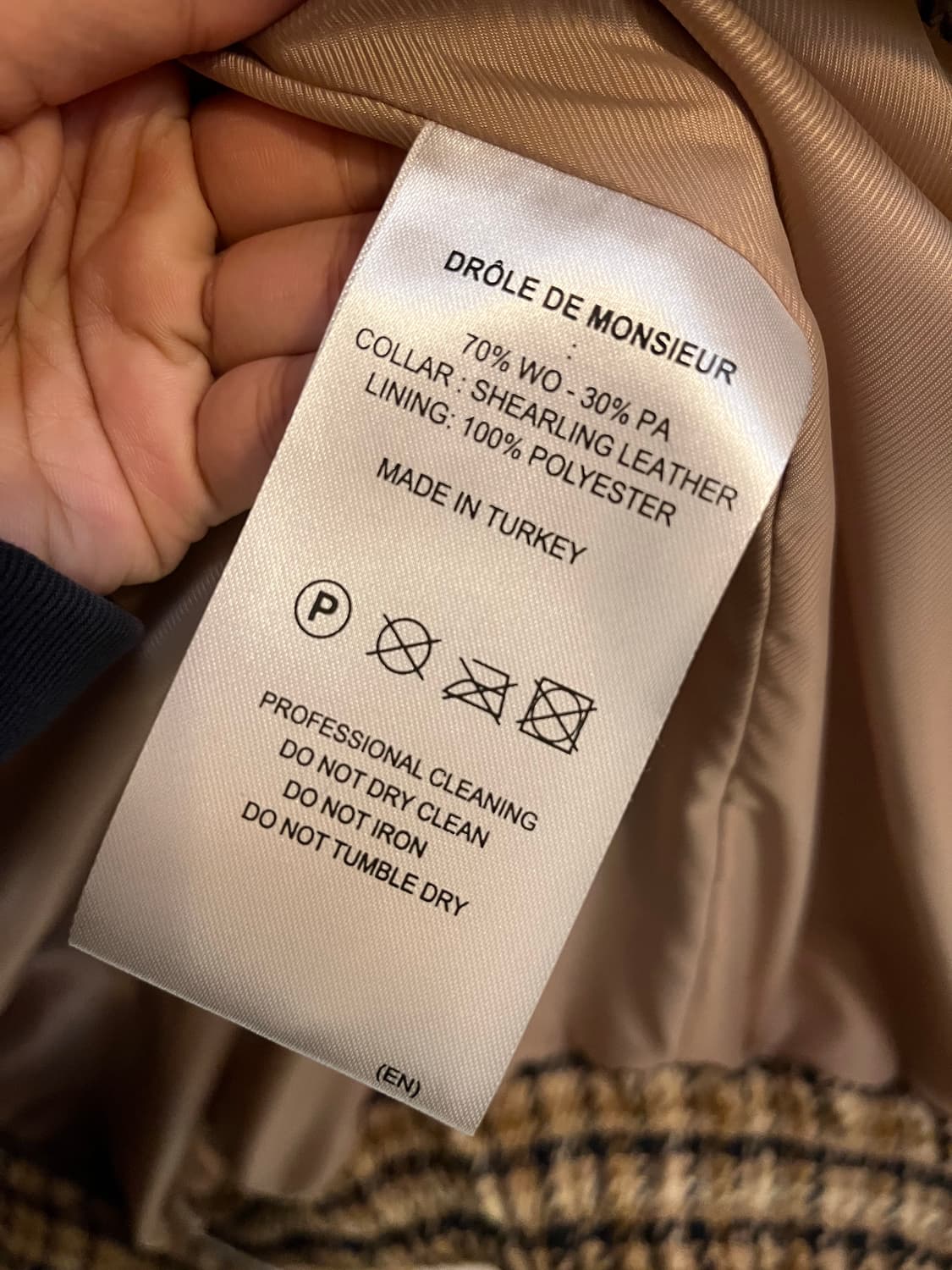 드롤드무슈 쉐어링 패디드 울자켓 상품이미지4