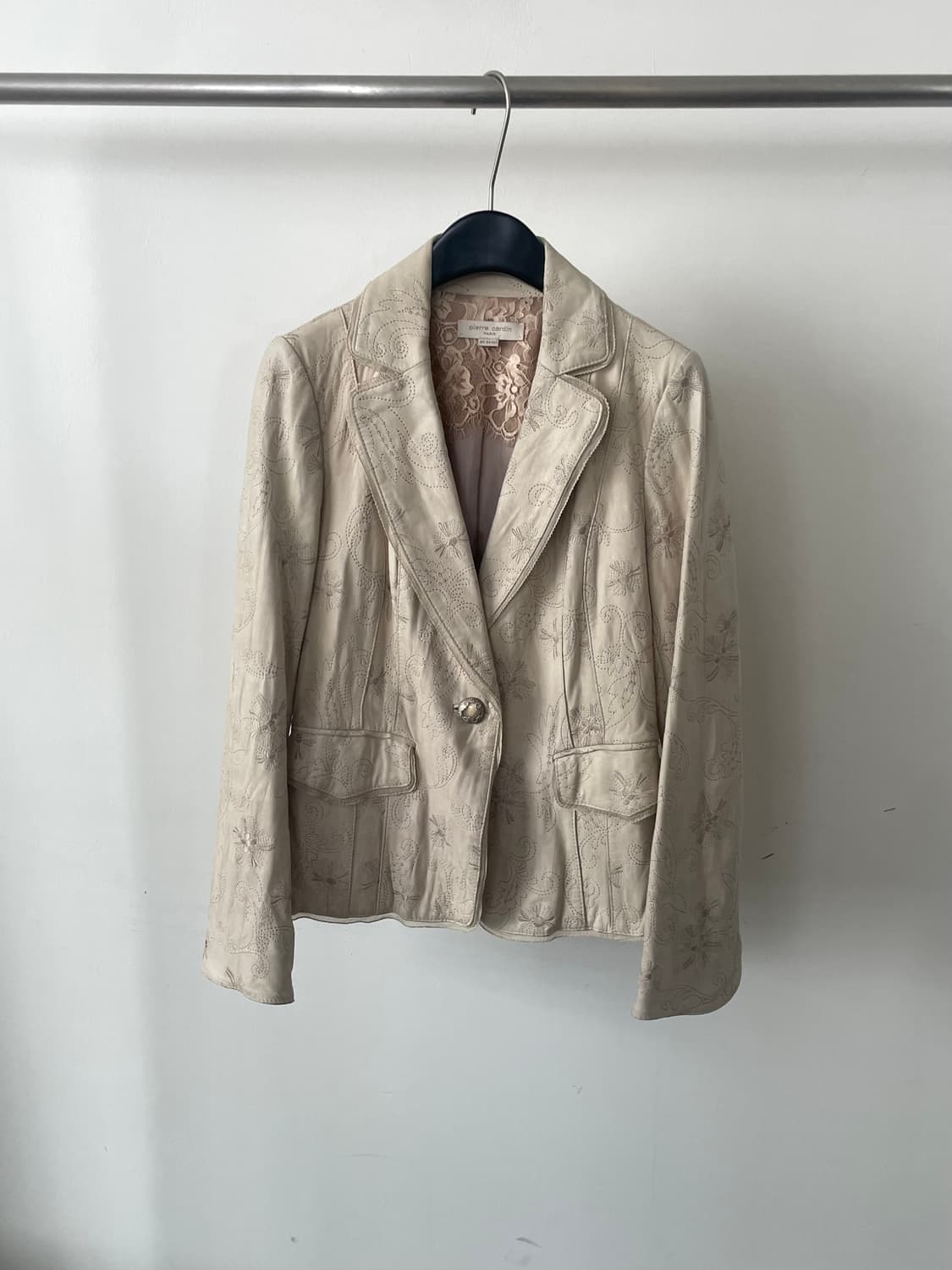 pierre cardin embroidered leather jacket 상품이미지1