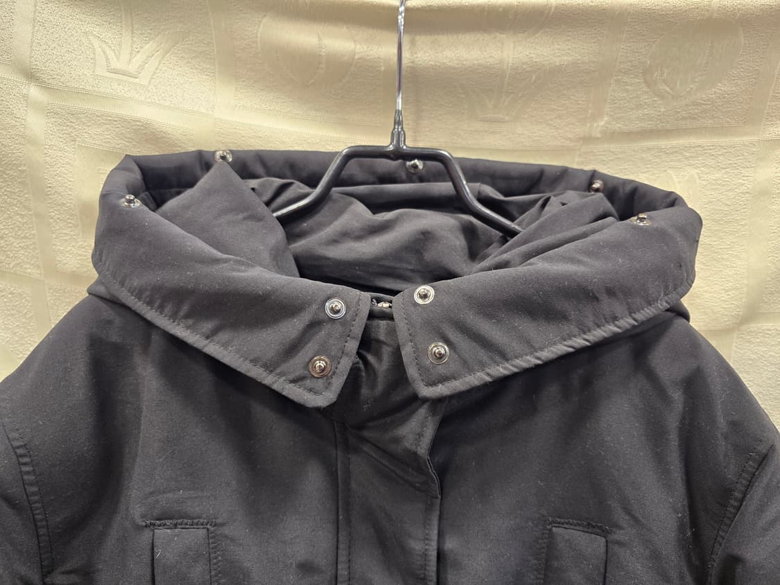 올리브데올리브 검정색 후드 다운패딩 점퍼 허리 스트링 S~M 상품이미지2