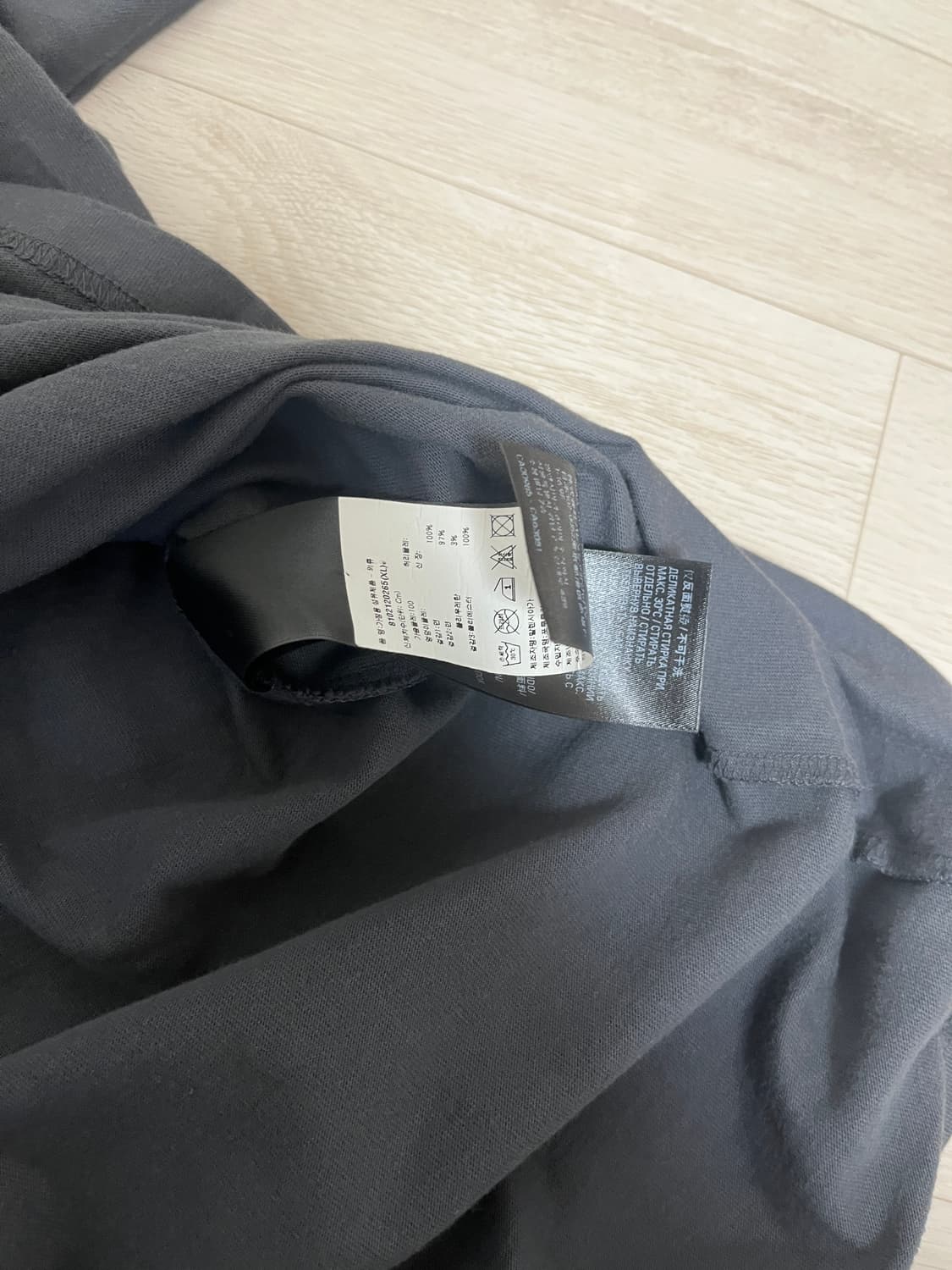 백화점판 새상품급 발렌시아가 웨이브로고 자수 폴 리티컬 반팔 xl 상품이미지7