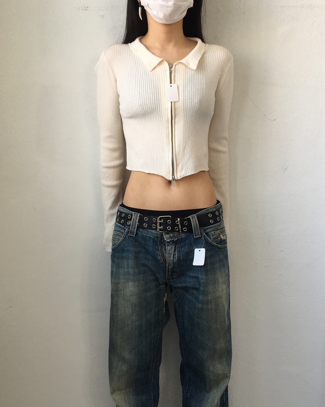 Ribbed knit zip up 상품이미지5