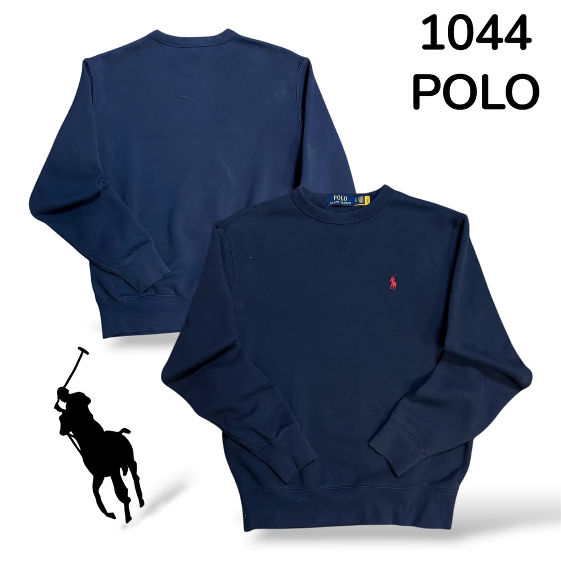  폴로 레드로고 네이비 맨투맨 S 상품이미지1