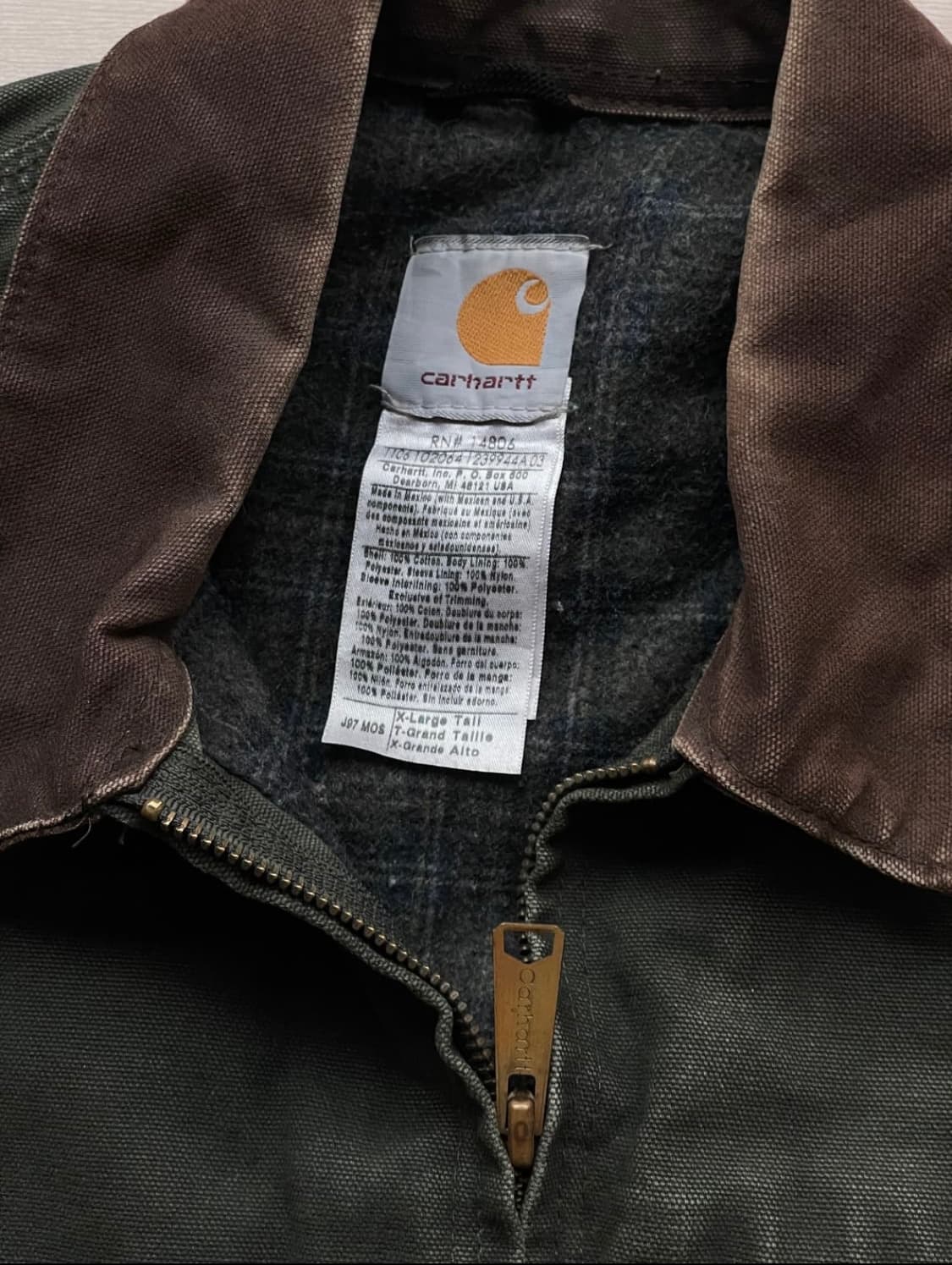 칼하트 J97 디트로이트 자켓 모스그린 mos XL carhartt 상품이미지3