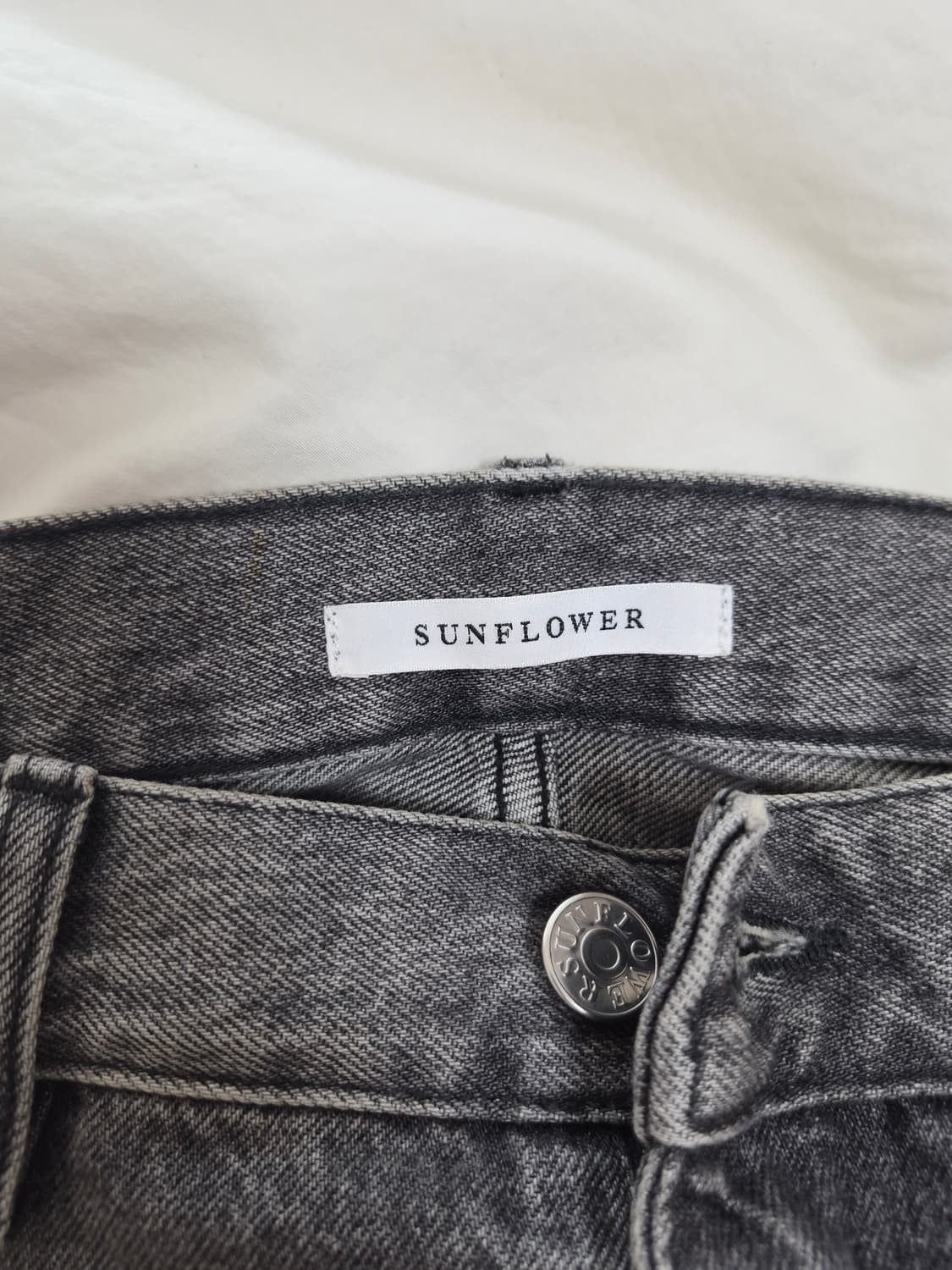 썬플라워 와이드 트위스트 데님 팬츠 34 상품이미지2