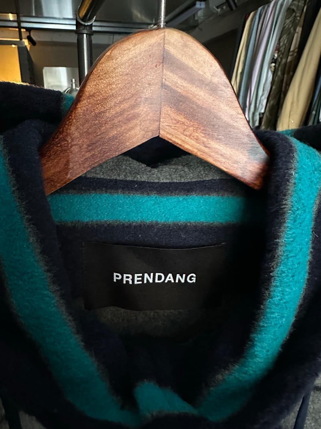 쁘렝당 스트라이프 후드 코트 F [오버사이즈] 상품이미지5