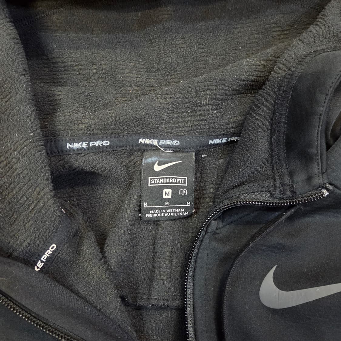 나이키 프로 블랙 후드집업 상품이미지5