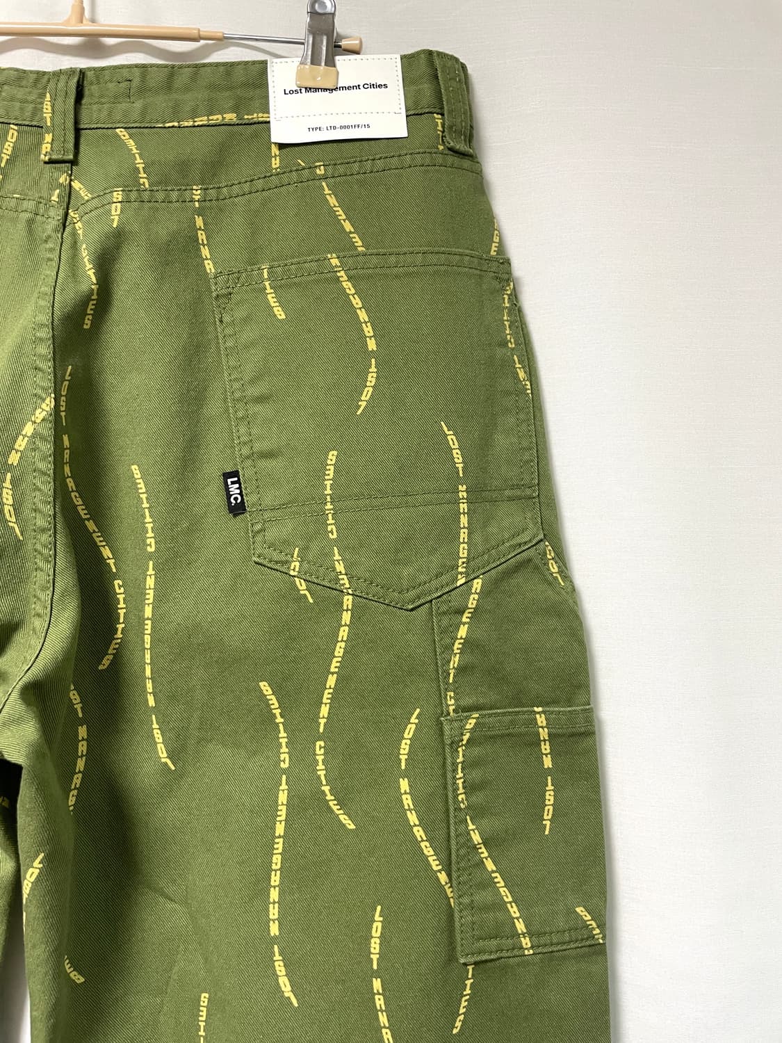 새상품) LMC 엘엠씨 프린팅 카펜터 트윌코튼 워크팬츠 데님팬츠. 그린 상품이미지8