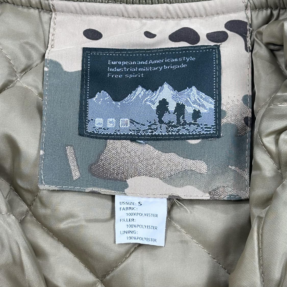 VTG 빈티지 밀리터리 카모 블루종 ma1 자켓 (S) 상품이미지7