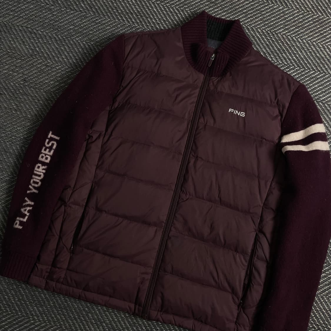 PING 핑 빅로고 니트 다운 점퍼 패딩y 3869 상품이미지1