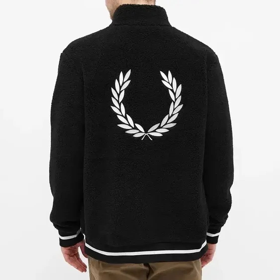 프레드페리 백로고 보그 플리스 집업자켓 상품이미지1