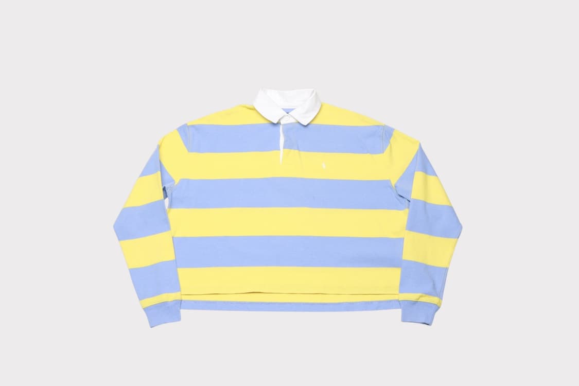 [여성 S] 폴로 랄프로렌 스트라이프 크롭 럭비 셔츠 상품이미지2