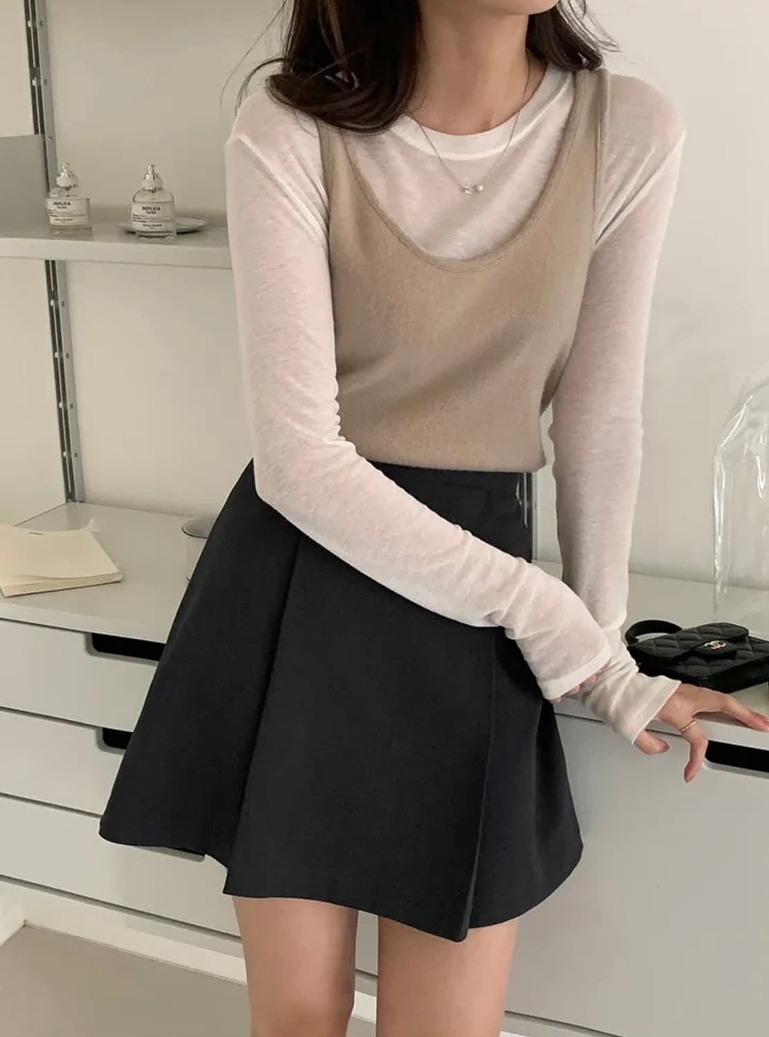 핀턱미니스커트m 상품이미지8