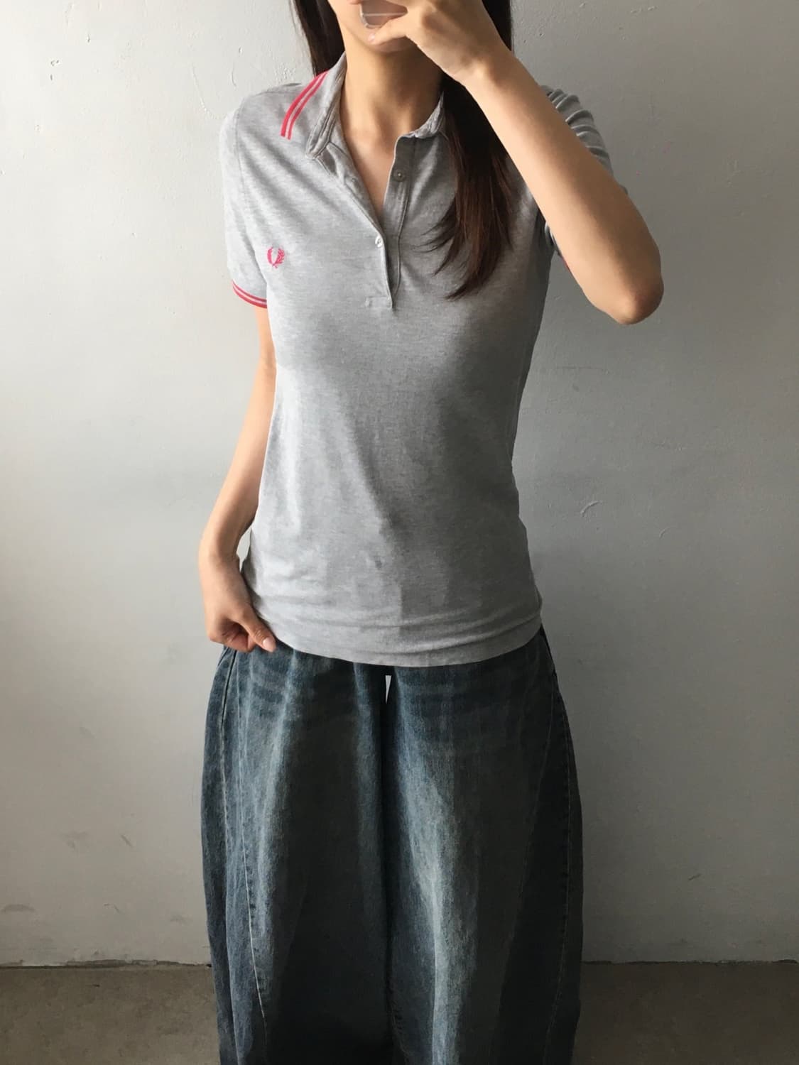 프레드페리 가슴로고 카라반팔티 상품이미지1
