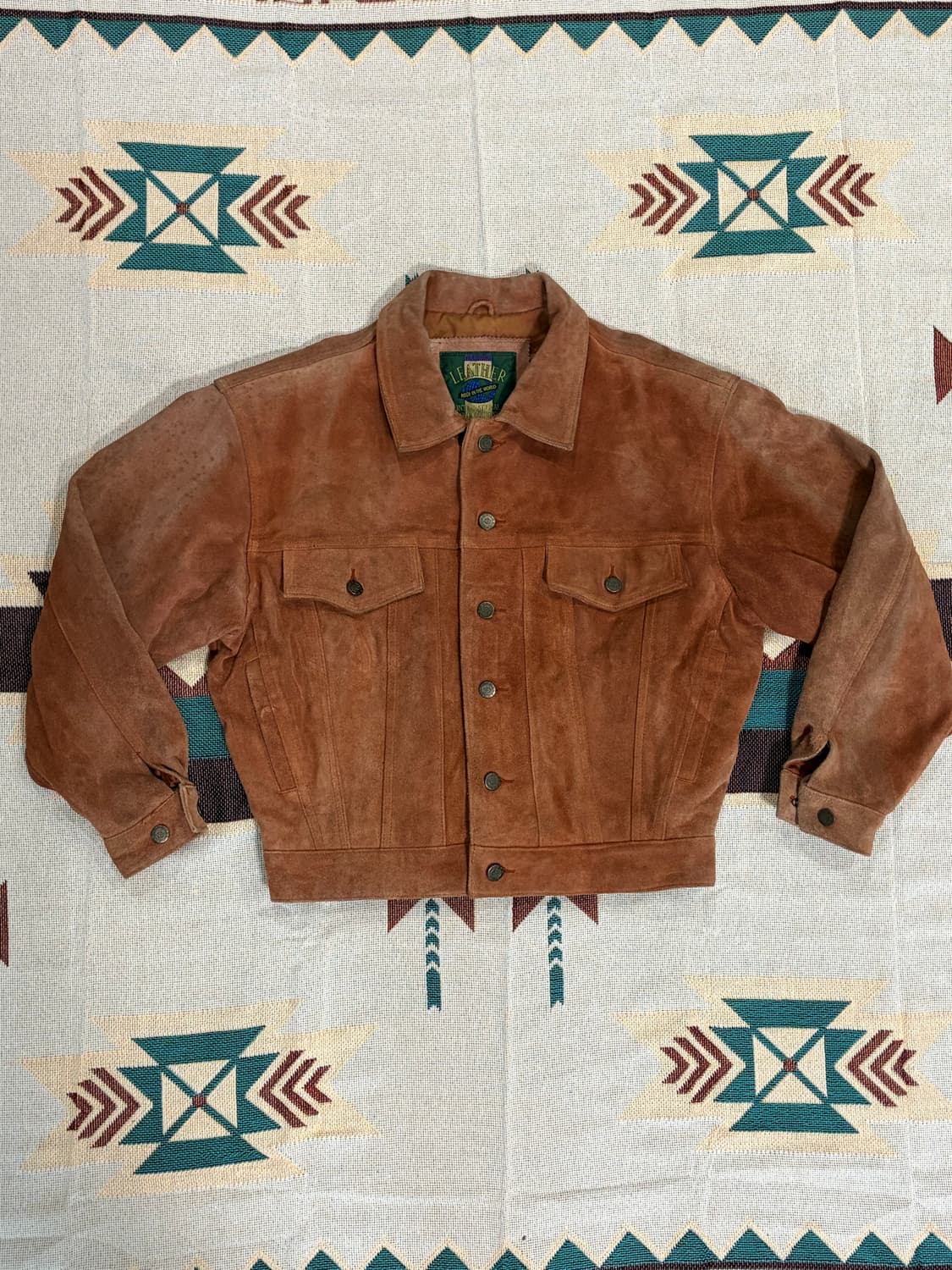 80~90s 557xx 타입 스웨이드 크롭 트러커 자켓 상품이미지1