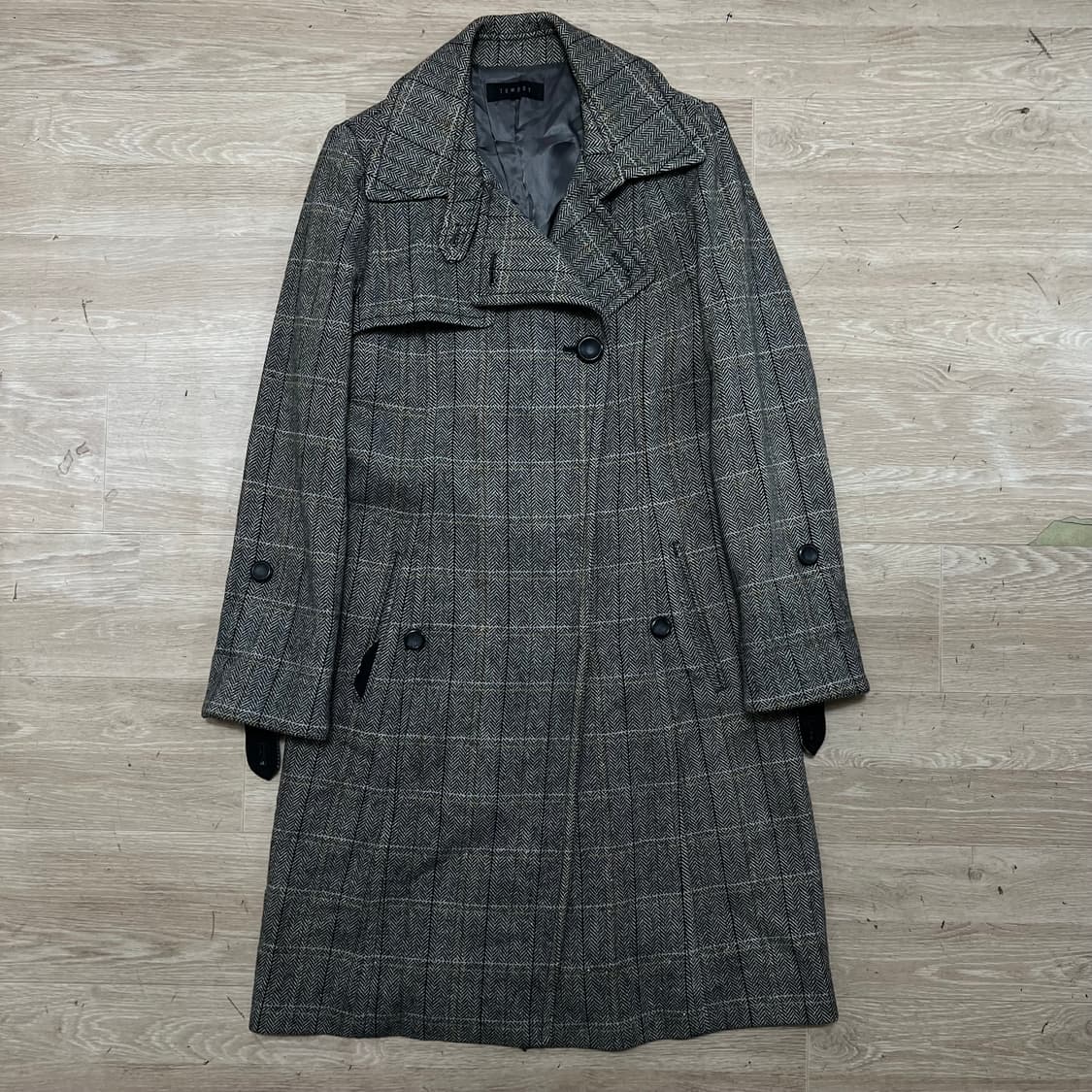 스튜디오 톰보이 여성 헤링본 코트 [그레이] 85-92-160 상품이미지1