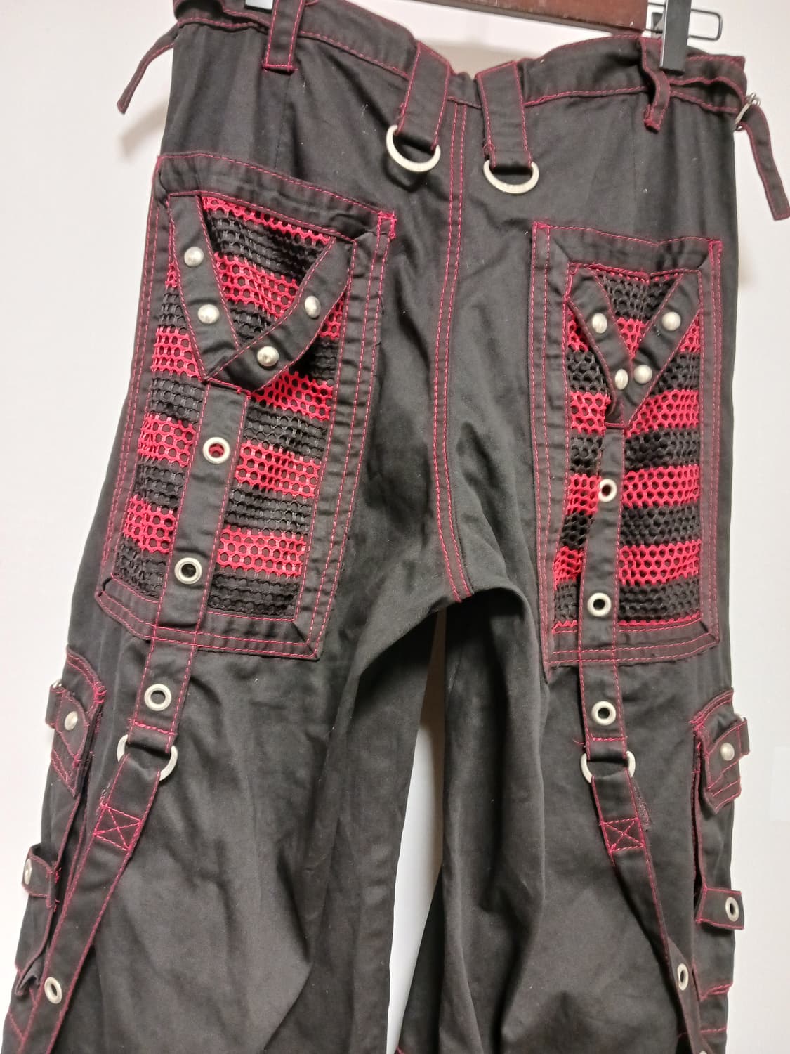 TRIPP NYC 스트라이프패턴 스트랩체인 와이드팬츠 상품이미지6