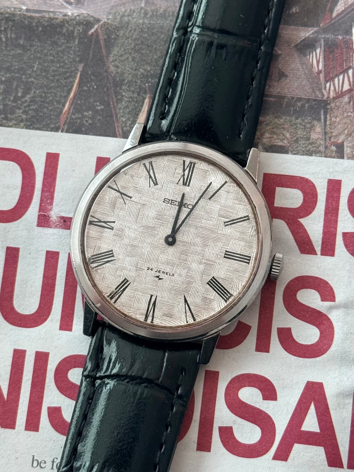 Seiko 세이코 리넨 텍스처 다이얼 수동  상품이미지1