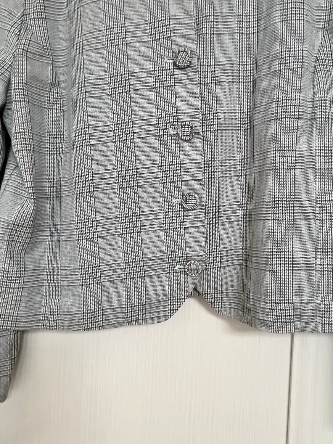 글렌체크 그레이 자켓 스커트 투피스 세트 상품이미지8