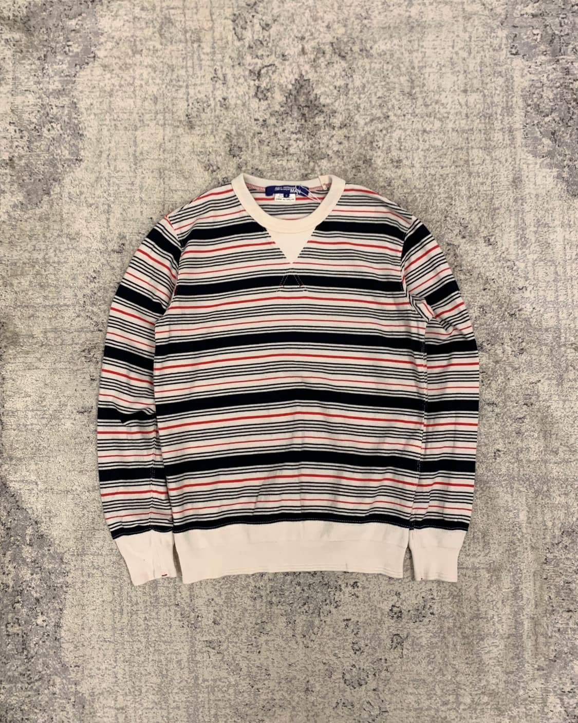  준야 와타나베 스트라이프 스웨트 셔츠 상품이미지1