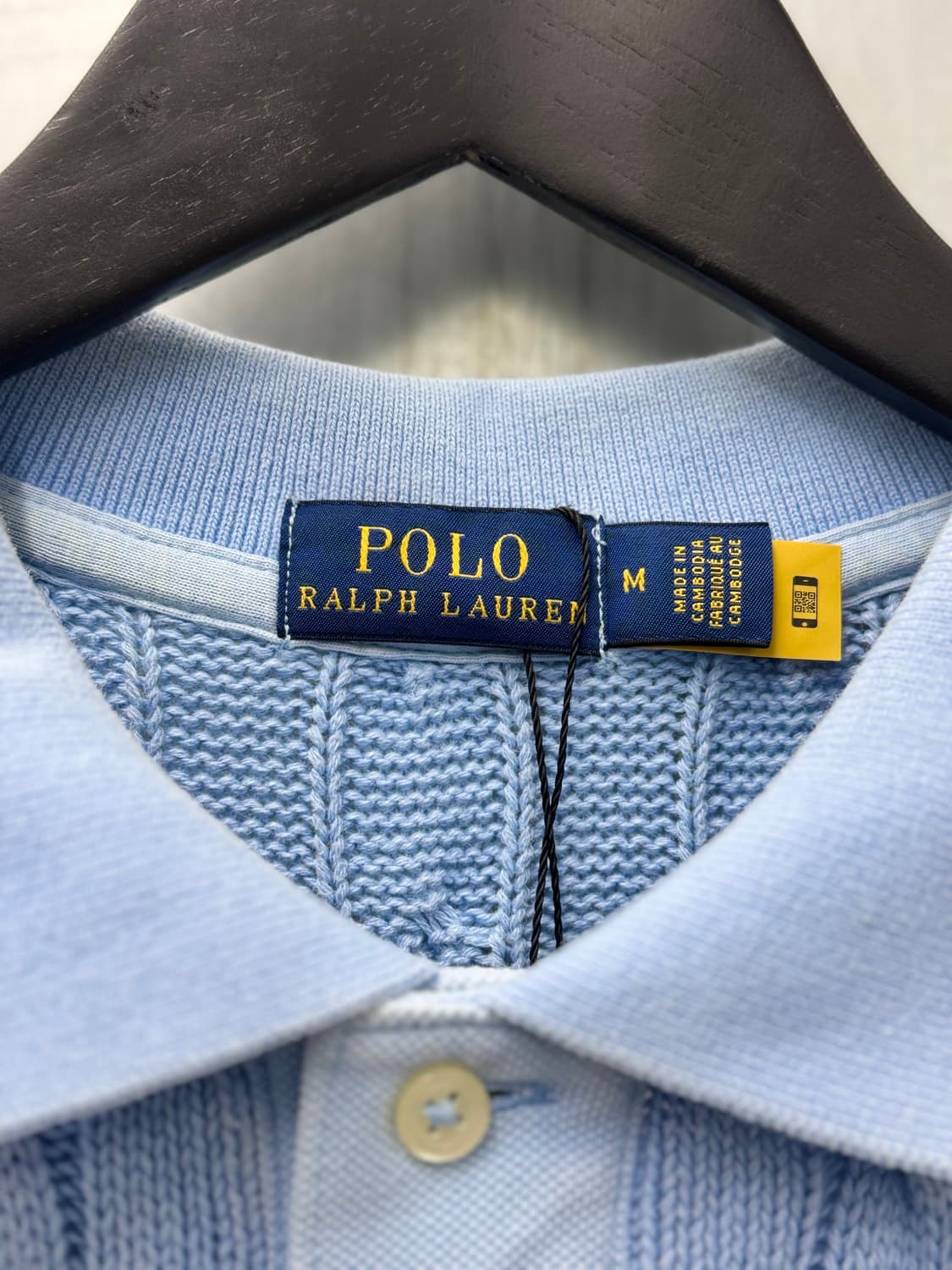 Polo 폴로 랄프로렌 스카이블루 색상 케이블 니트 반소매 원피스 상품이미지5
