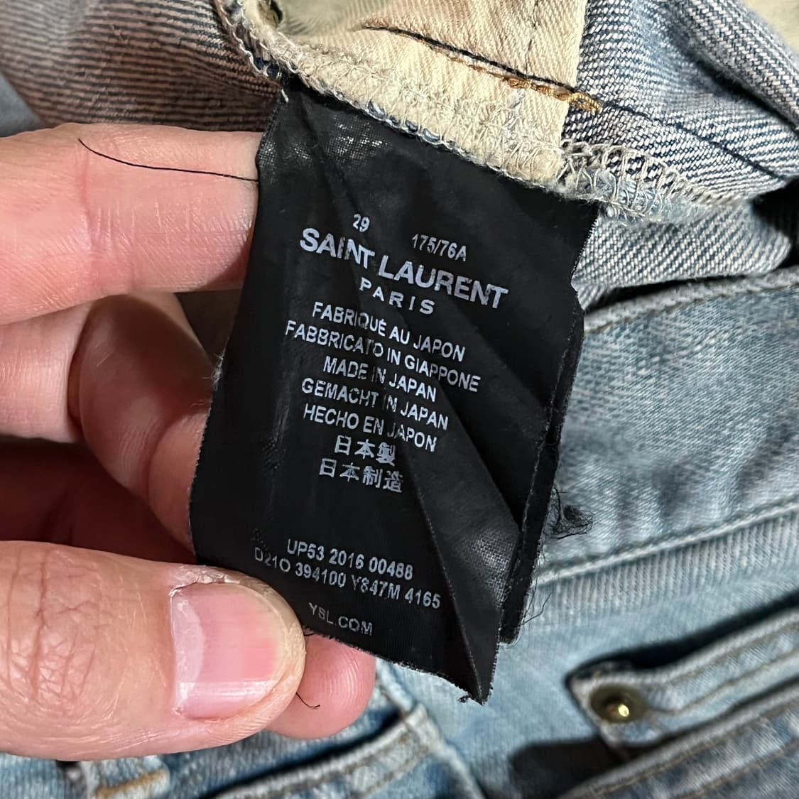 [29-30] 생로랑 디스 연청바지 상품이미지9