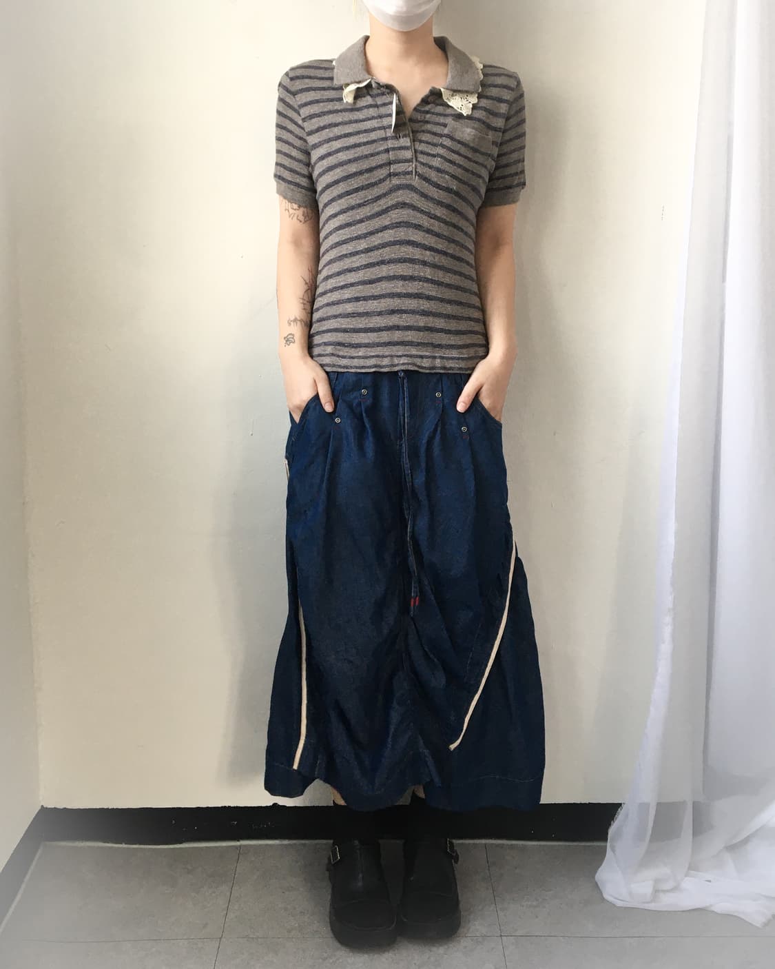 Knit top layered onepiece 상품이미지1