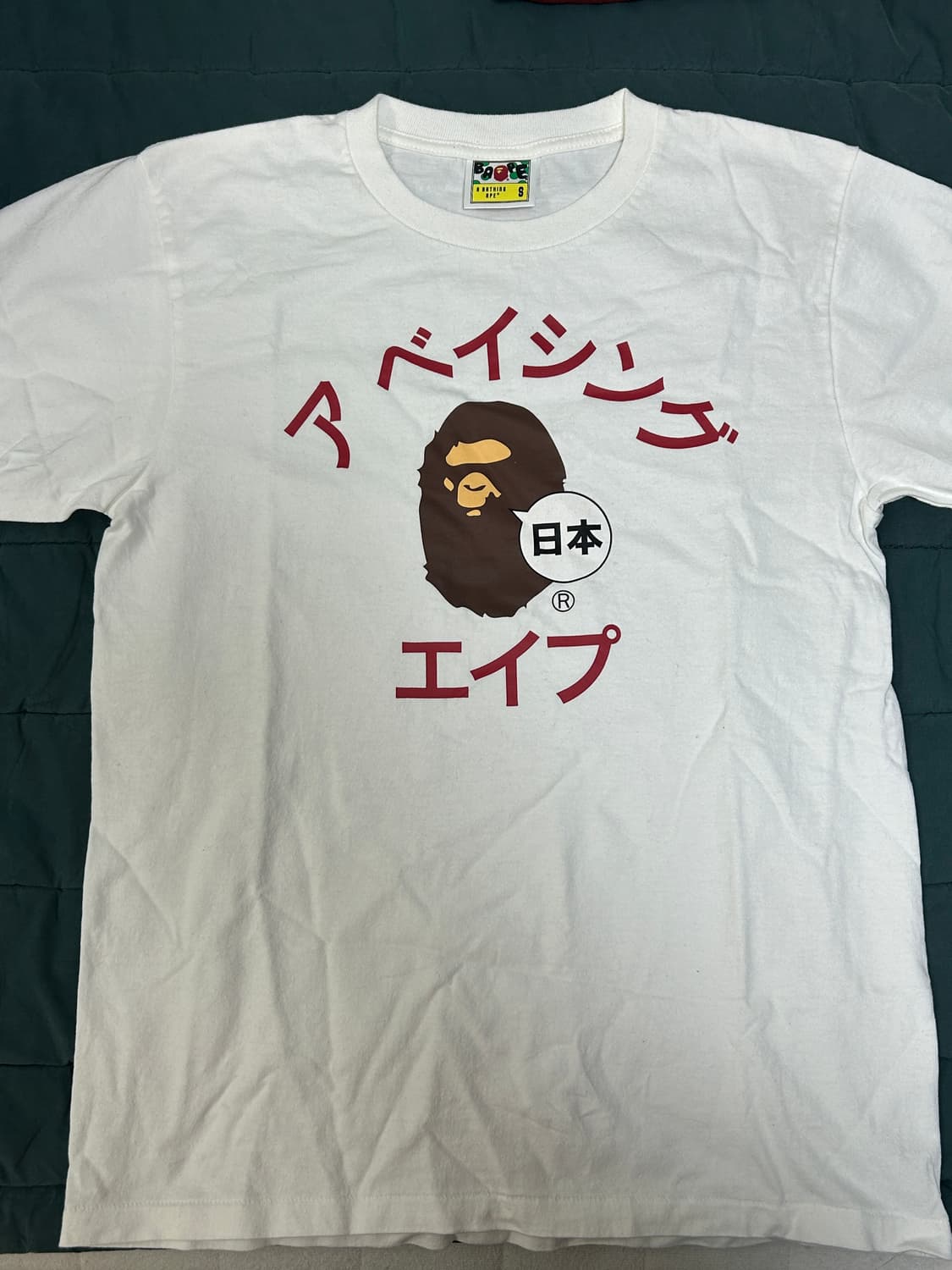 베이프 재팬 가타카나 컬리지 시티 티셔츠 화이트S 상품이미지1