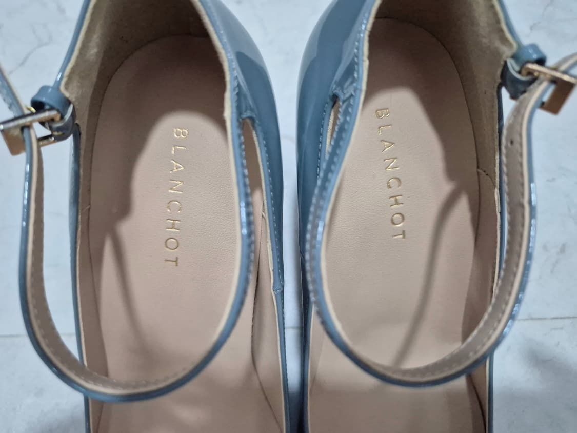 새상품 블랑쇼 레이디 스트랩 힐 Lady strap heel 스카이 블루 상품이미지4