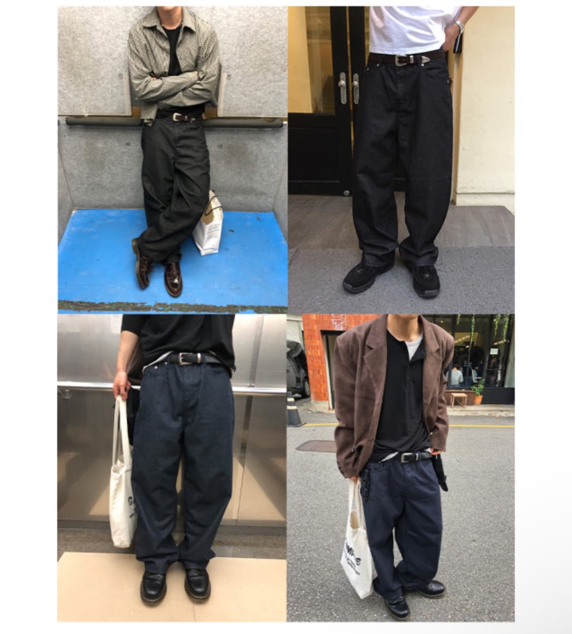 유먼트 스트라이프 와이드 데님 xs 상품이미지3