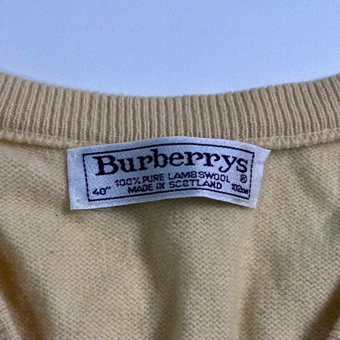 90s 버버리 크레스트 로고 울 니트 상품이미지5