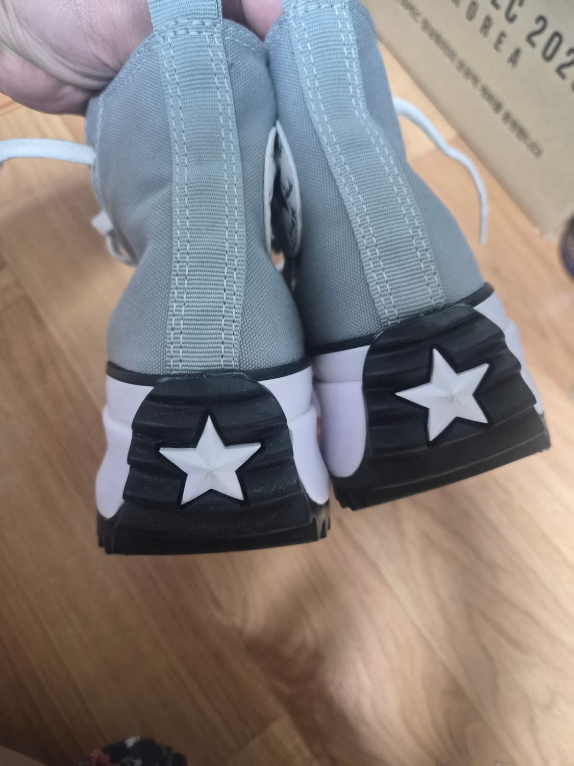 컨버스 런스타 하이크 회색 하이탑 운동화 상품이미지2