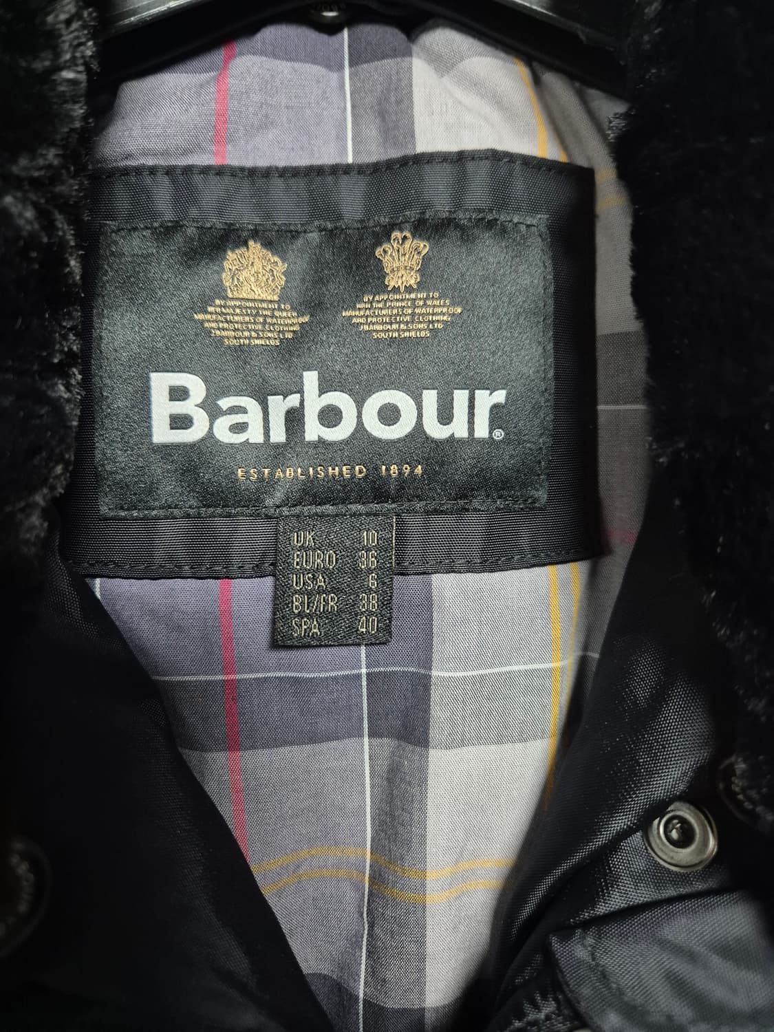 바버 여성 벨티드 퍼 자켓 상품이미지2