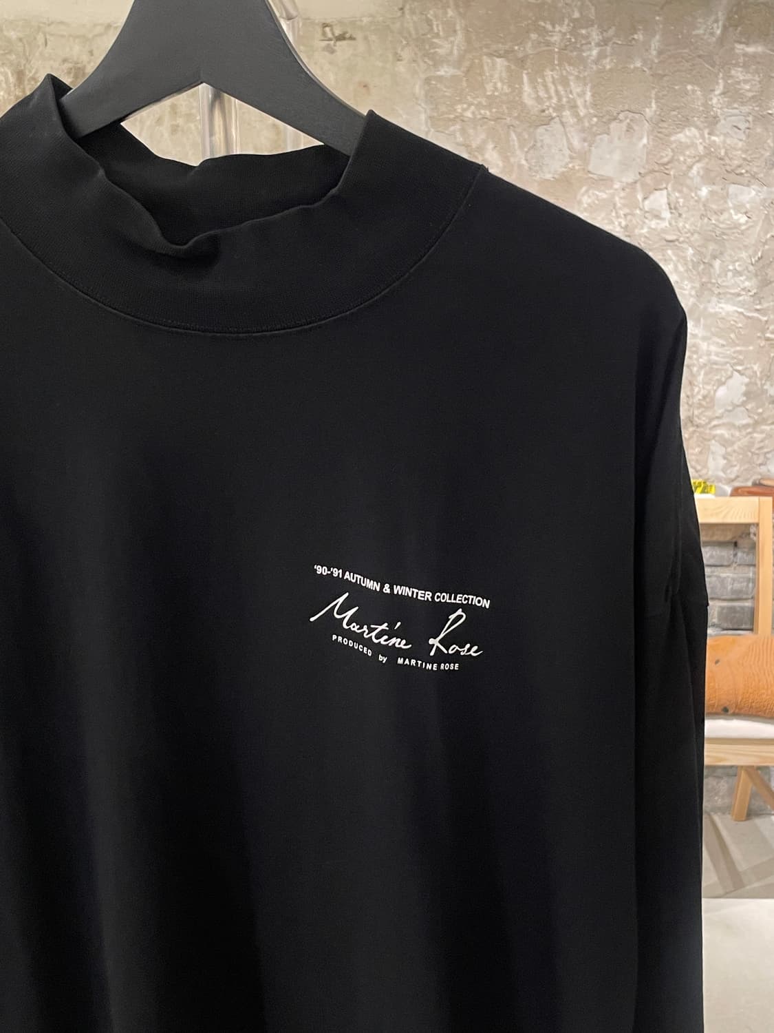 마틴 로즈 블랙 모크넥 코튼 롱 슬리브 상품이미지4