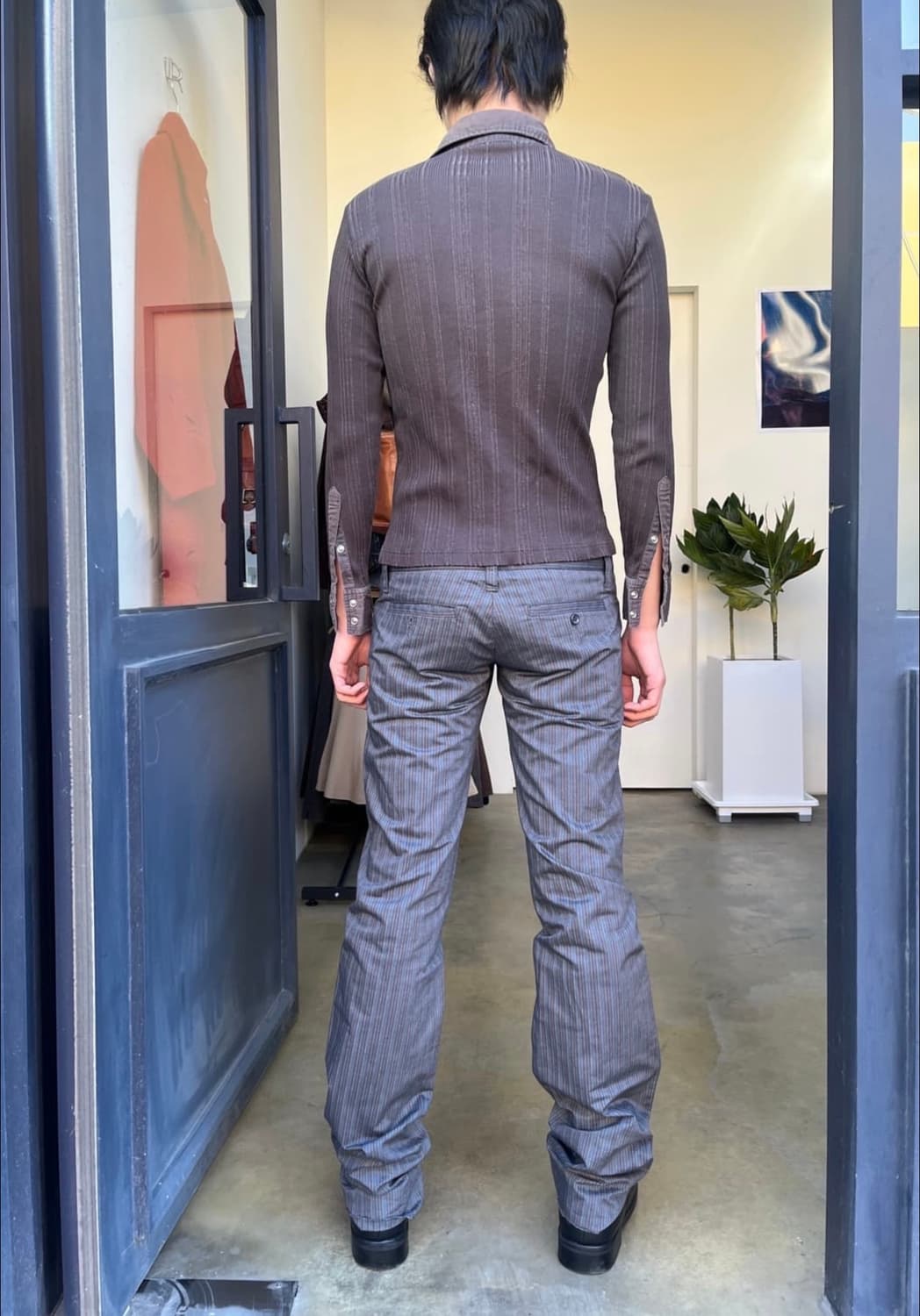 d&g striped double waist pants 상품이미지3