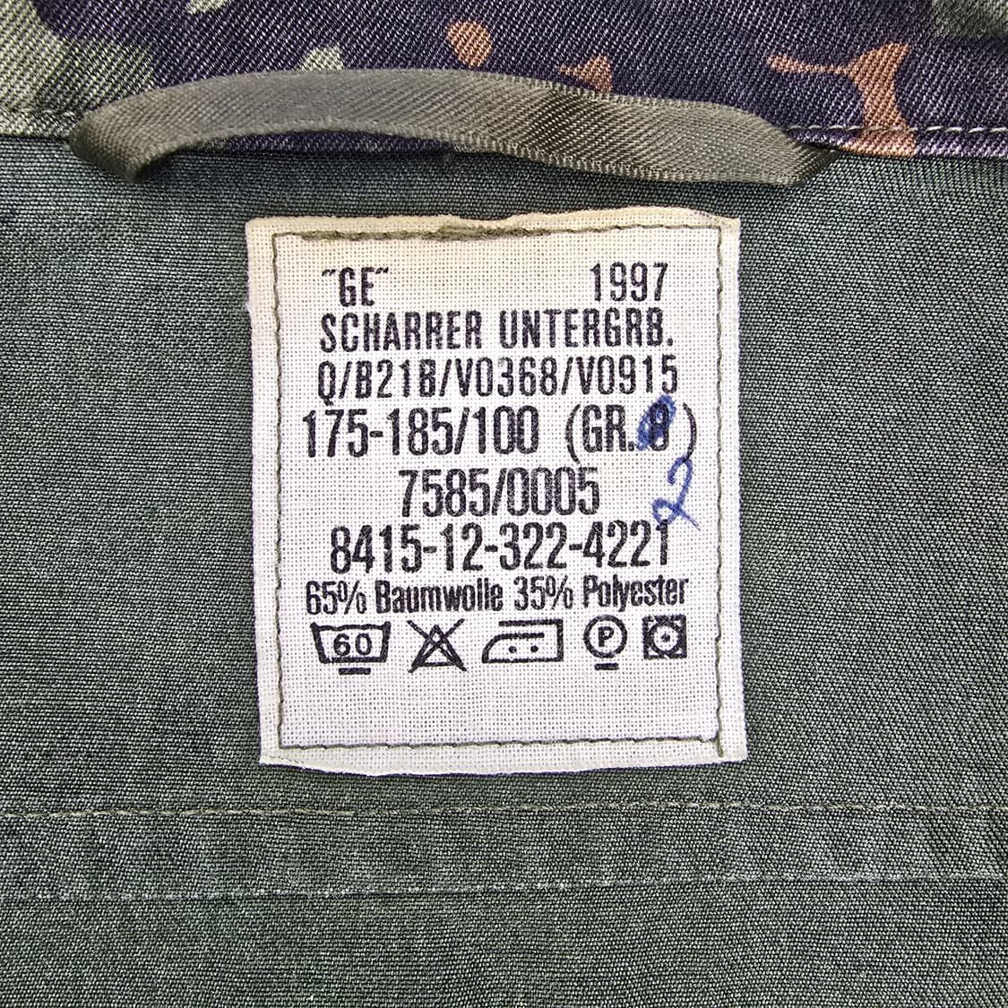 90년대 독일군 플랙탄 카모 필드셔츠 상품이미지4