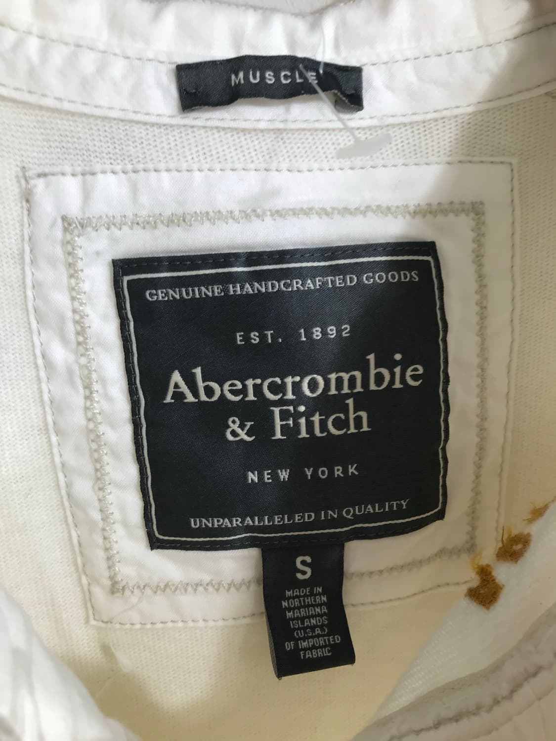 아베크롬비 화이트 스티치 헨리넥 롱슬리브 상품이미지6